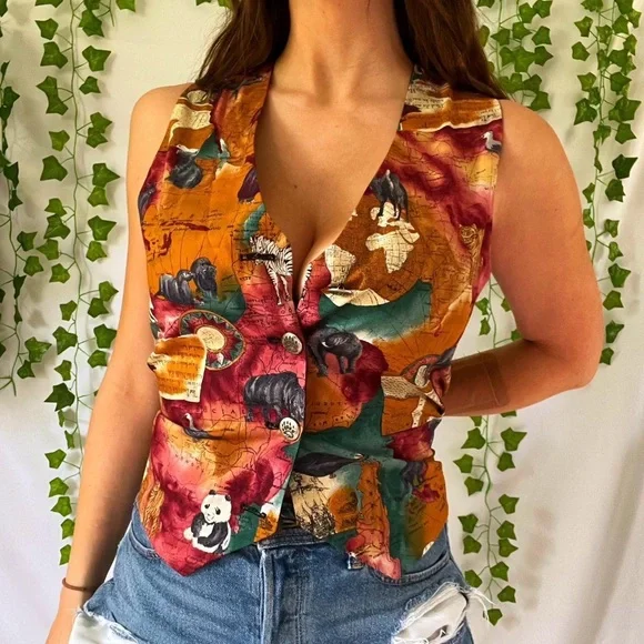 Vintage tapestry vest - Picture 3 of 5